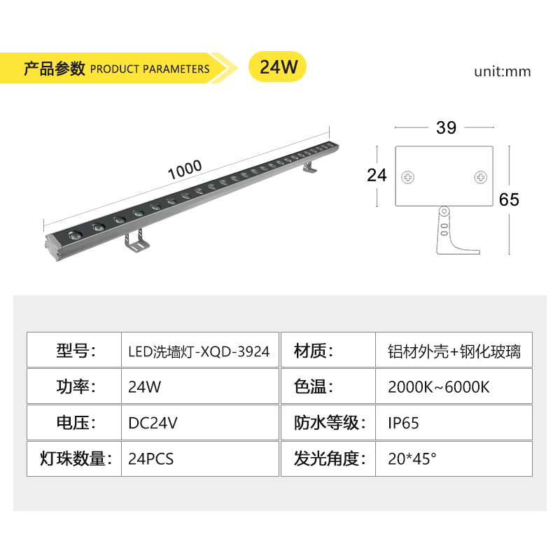 LED洗墻燈-3924(圖2) LED洗墻燈-3924(圖2)